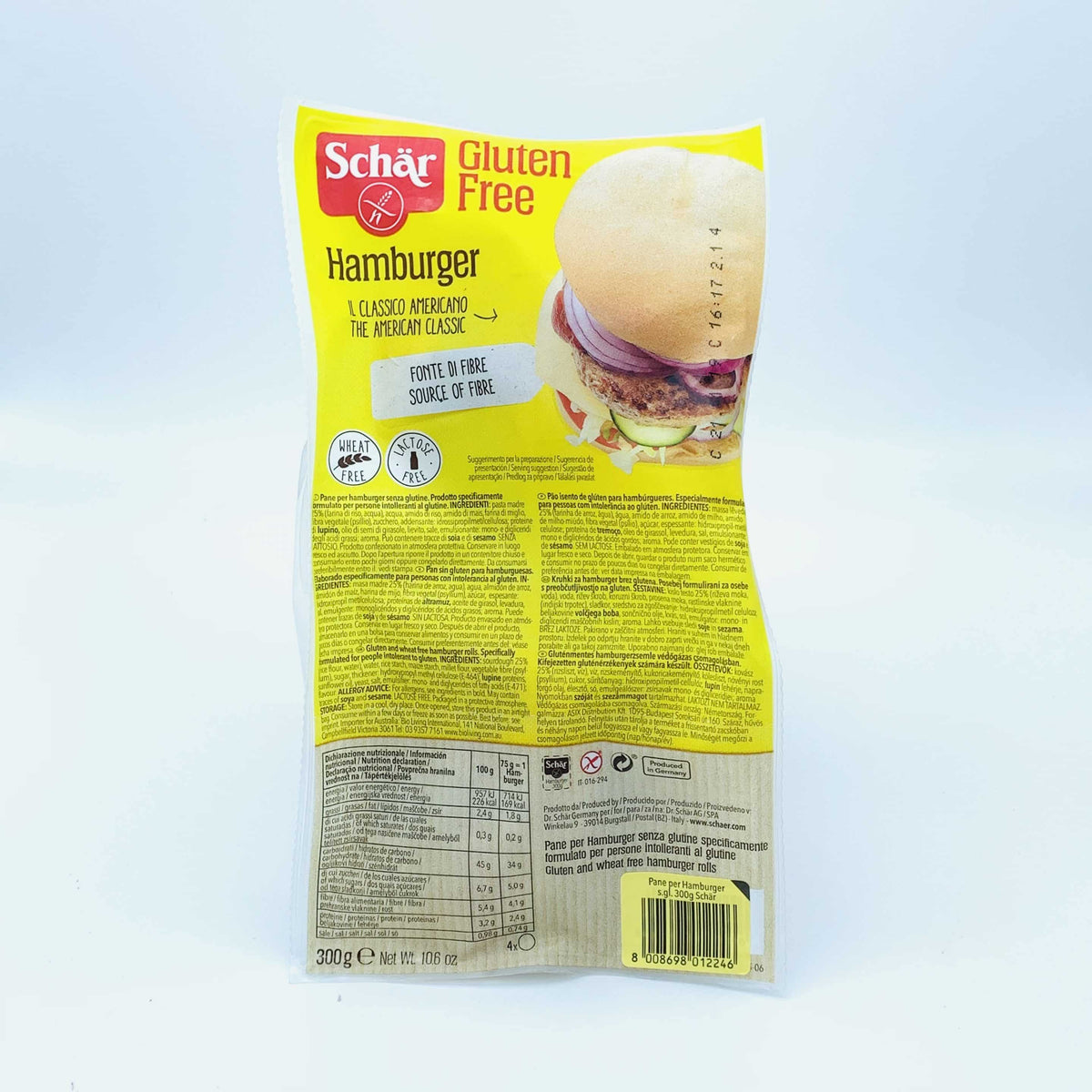 Pan de Hamburguesa Sin Gluten Schär image 0
