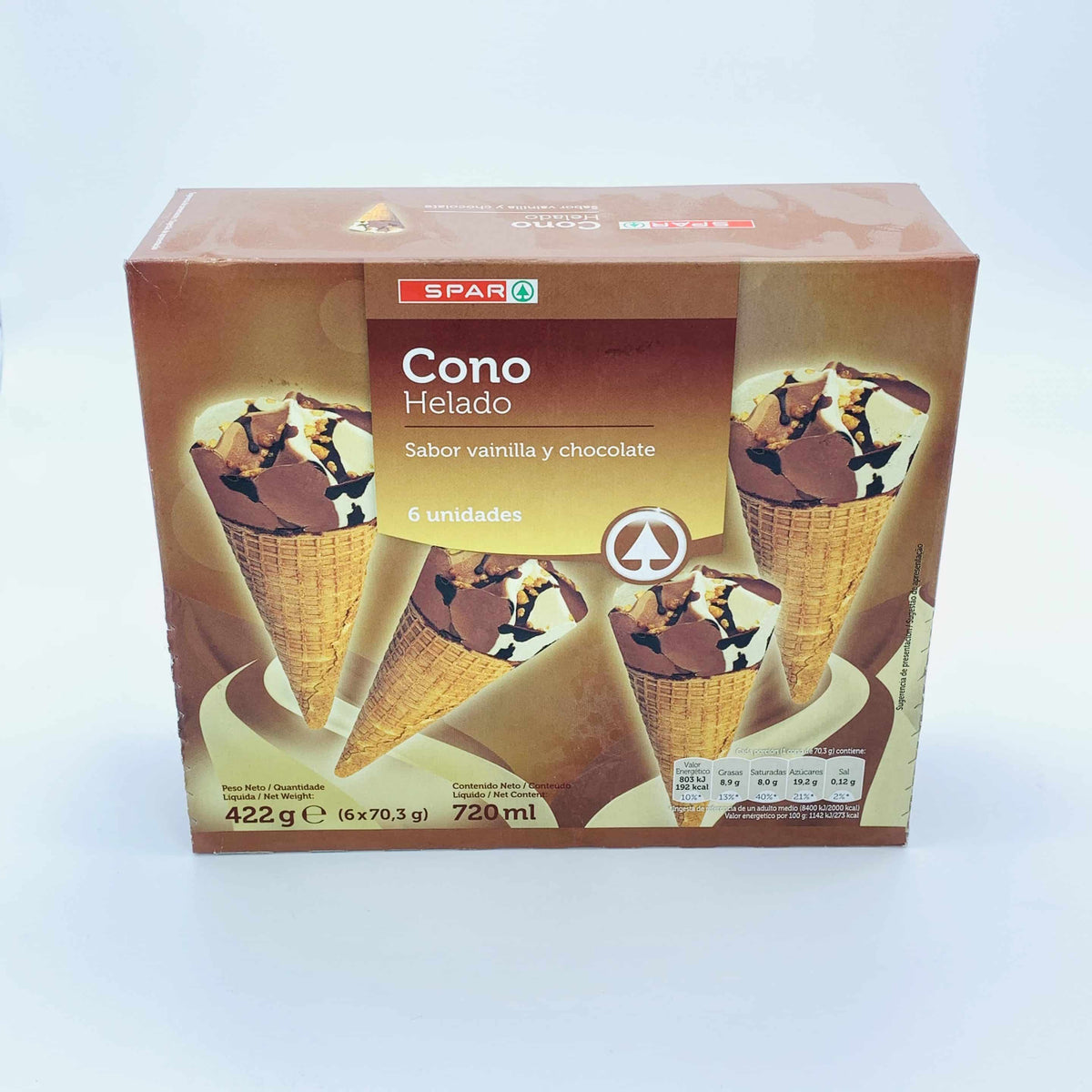 Cono Helado Sabor Vainilla y Chocolate SPAR image 0