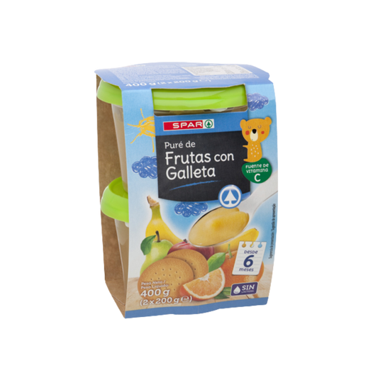 Puré de Frutas con Galleta SPAR image 0