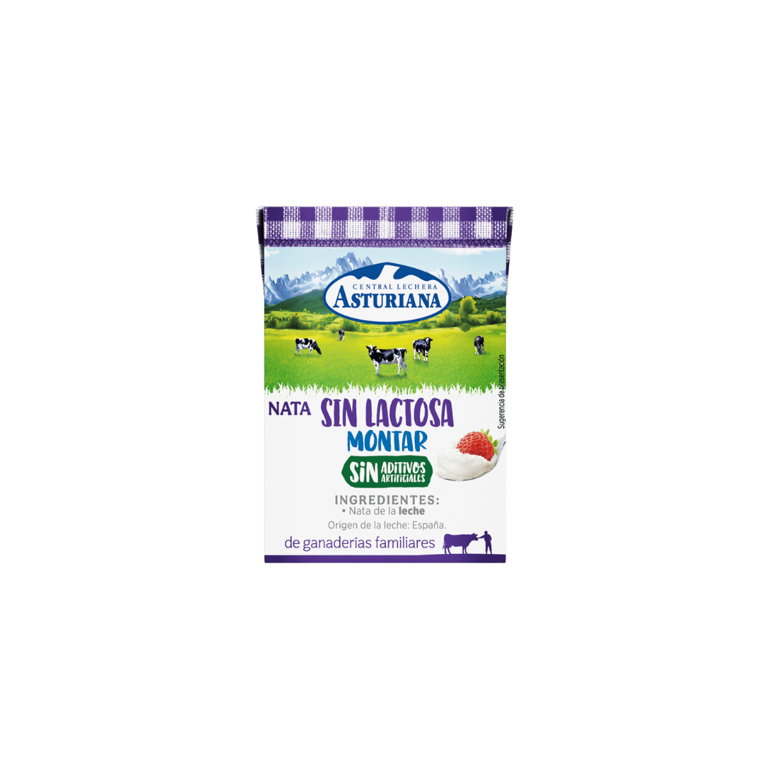 Nata para Montar sin Lactosa Asturiana 200ml image 0