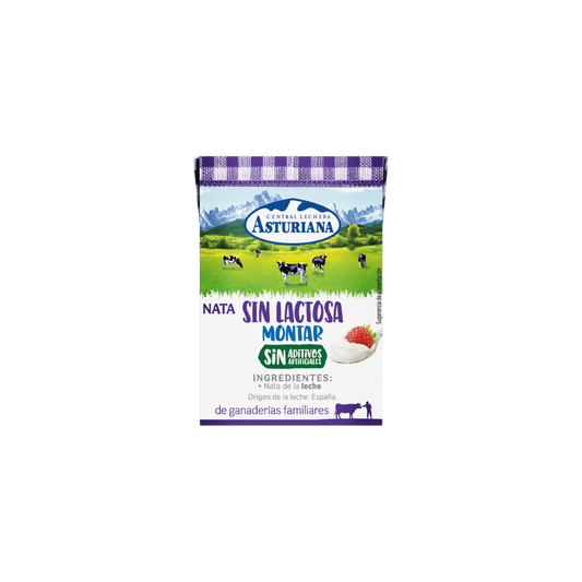 Nata para Montar sin Lactosa Asturiana 200ml image 0