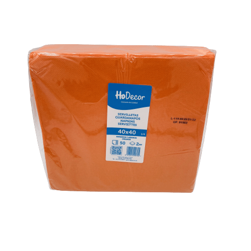 Servilleta Color Naranja Hodecor 40x40cm 50u image 0