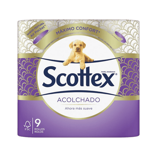 Papel Higiénico Triple Confort Scottex Acolchado 9 Rollos image 0