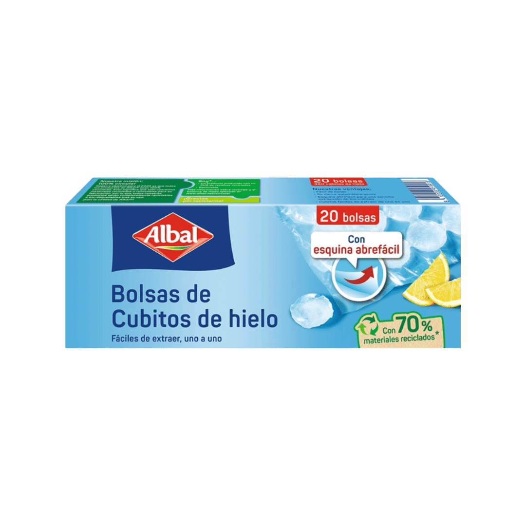Bolsas de Cubitos de Hielo Albal 20u image 0