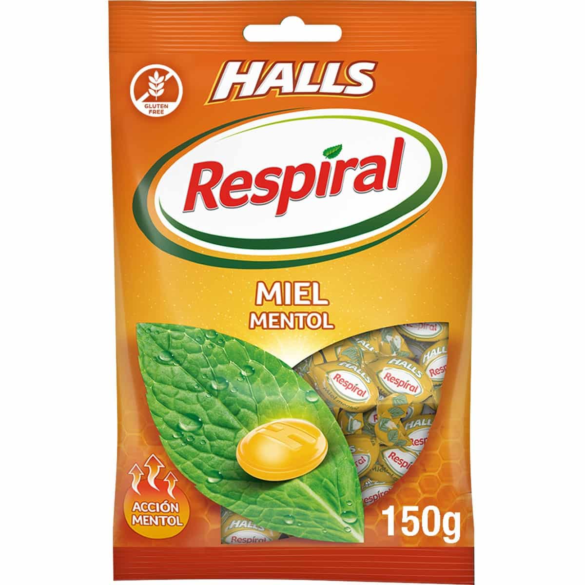 Caramelos de Miel Respiral Halls 150g image 0