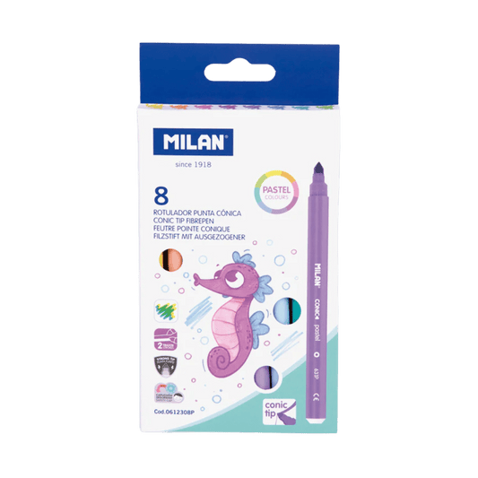 Milan Rotulador Pastel Punta Cónica 8u image 0