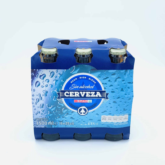 Cerveza sin Alcohol SPAR Pack de 6 Botellas de 25cl image 0