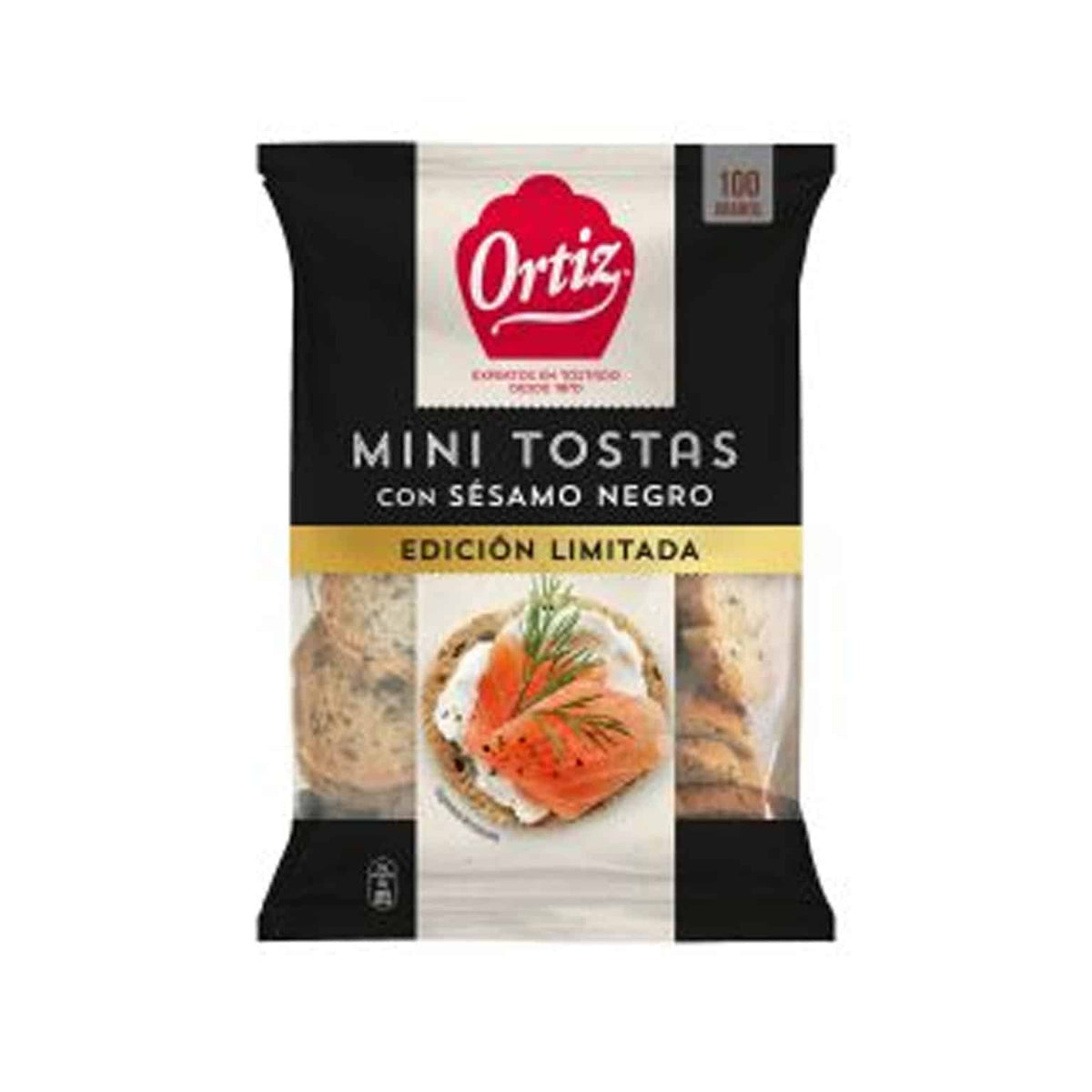 Mini Tostas con Sésamo Negro Ortiz image 0