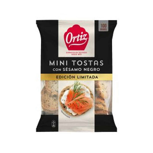 Mini Tostas con Sésamo Negro Ortiz image 0