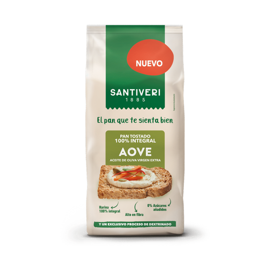 Santiveri Pan Tostado 100% Integral AOVE 200g image 0