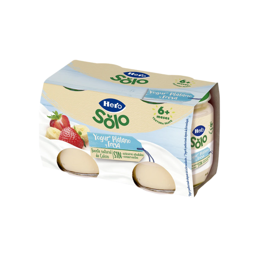 Hero Solo Yogur Plátano y Fresa 2x120g image 0