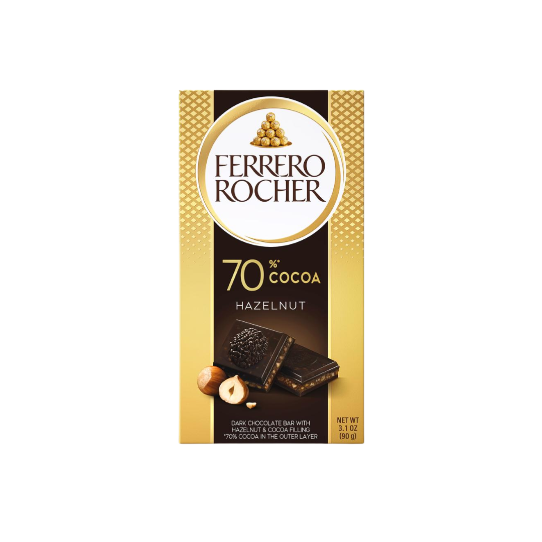 Chocolate Negro 70% con Avellana Ferrero Rocher 90g image 0