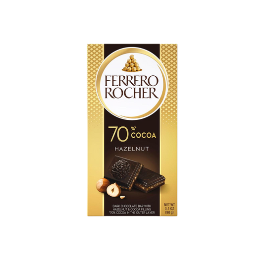 Chocolate Negro 70% con Avellana Ferrero Rocher 90g image 0
