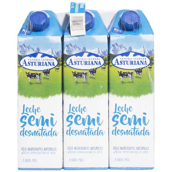 Asturiana Pack 6x1L Leche Semidesnatada image 0