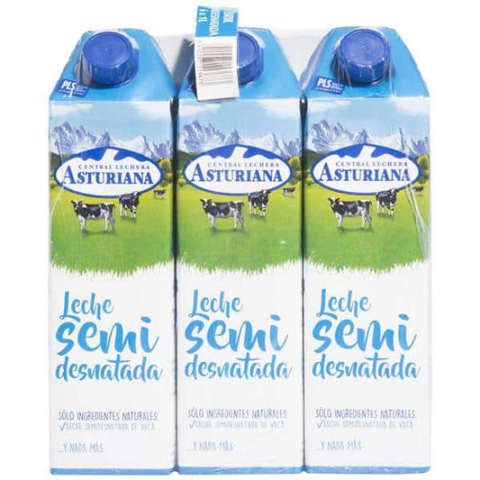 Asturiana Pack 6x1L Leche Semidesnatada image 0