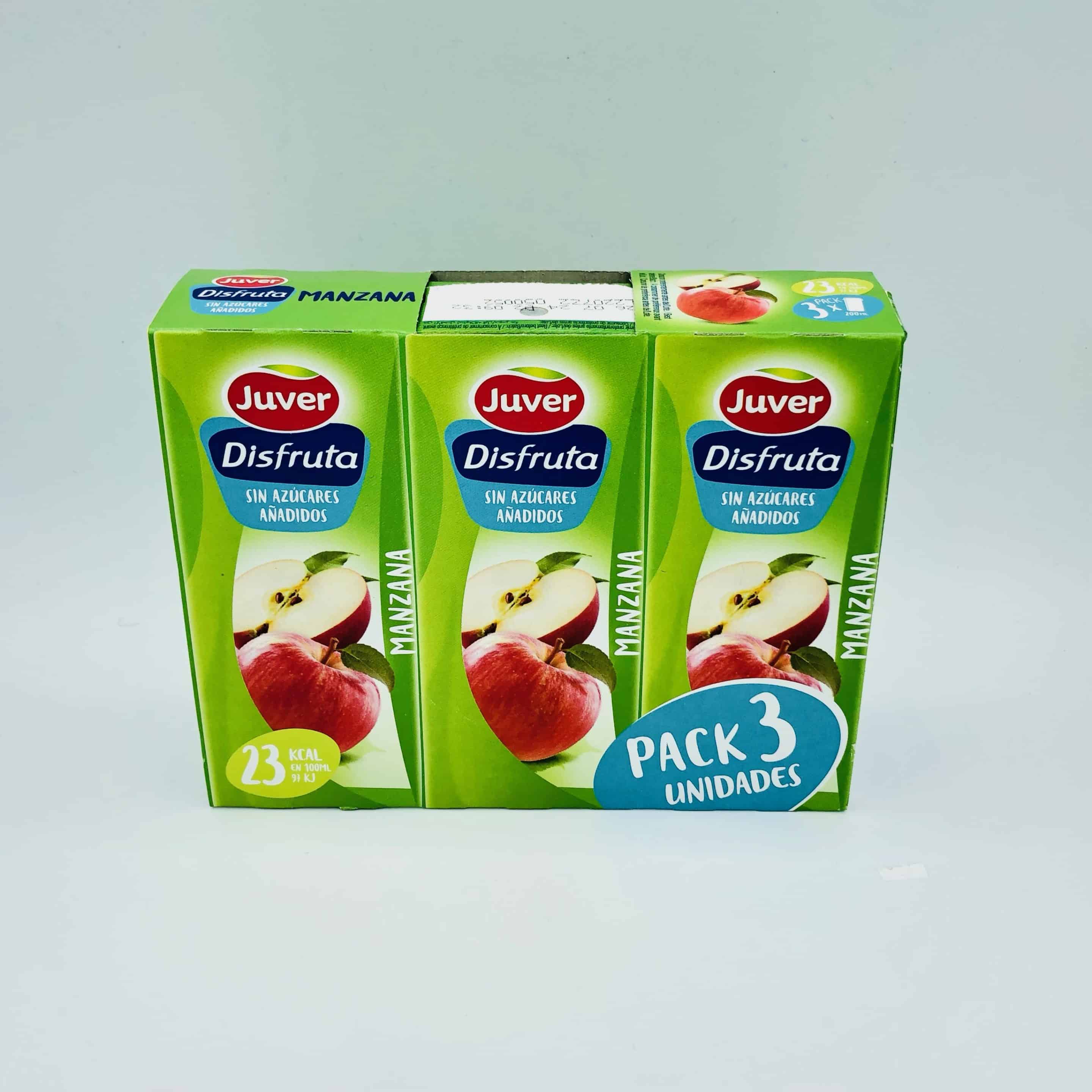 Zumo de Manzna Juver Disfruta Pack de 3 de 200ml