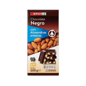 Chocolate Negro con Almendras Enteras SPAR 200g