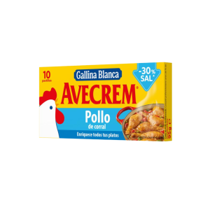 Caldo de Pollo Bajo en Sal Avecrem 10 Pastillas