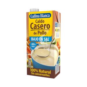 Caldo Casero de Pollo Bajo en Sal Gallina Blanca 1L