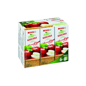 Zumo de Manzana SPAR 6x200ml