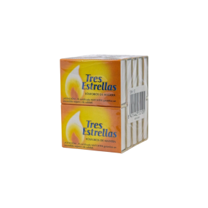 Tres Estrellas Fósforos de Madera 10 Cajas