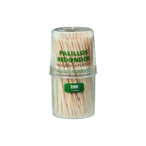 Palillos Redondos Palillero de 200u