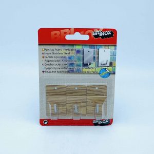 Perchas de Acero Inoxidable Color Madera Brinox