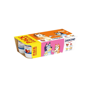 Yogur de Fresa/Tarta de Queso/Plátano/Macedonia Danone 8u