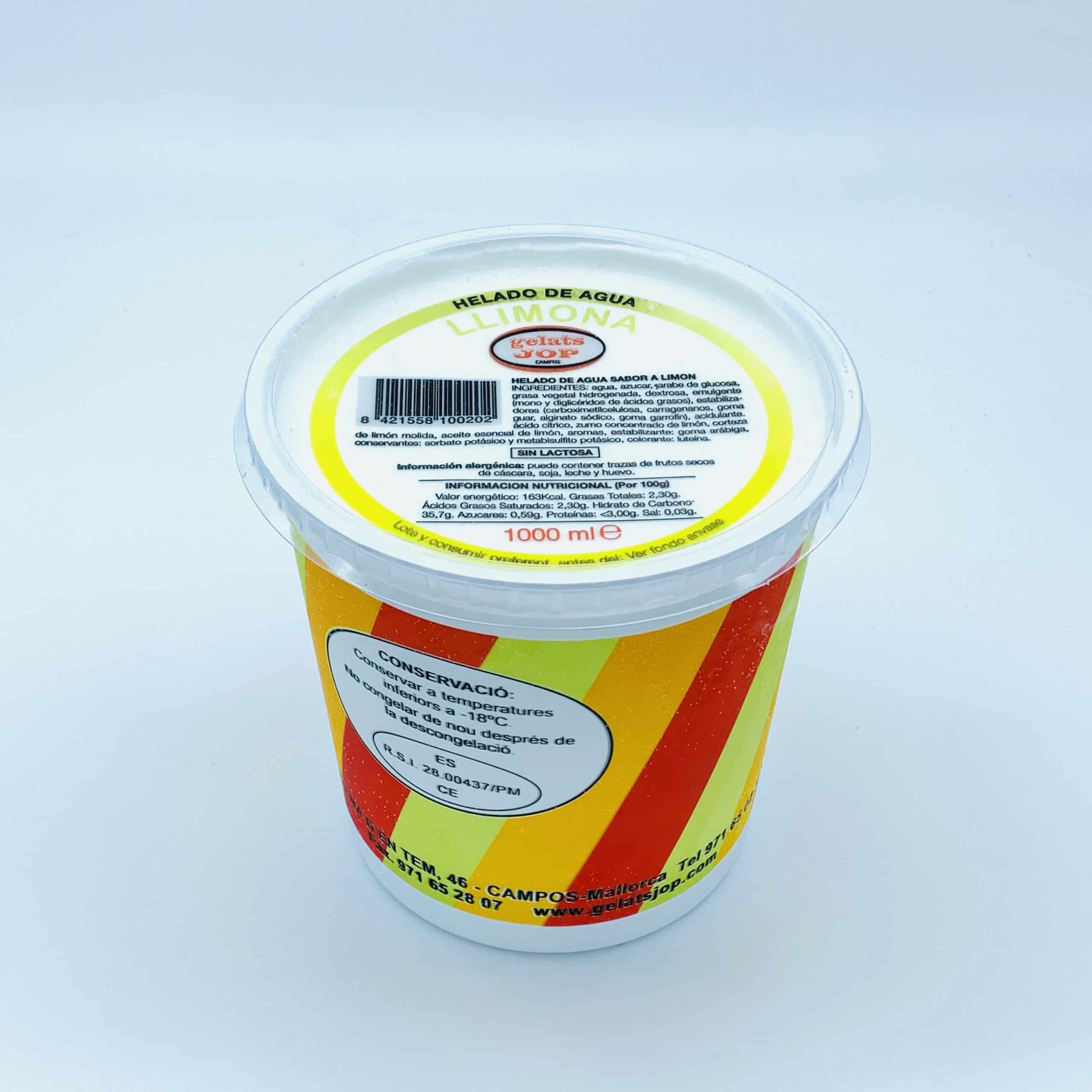 Helado de Agua de Limón Jop