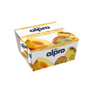 Yogur 2xMelocotón y 2xPiña y Fruta de la Pasión Alpro