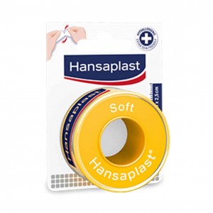 Esparadrapo Hansaplast Soft 5m x 2,5cm