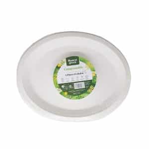 Plato Ovalado Compostable Honest Green 32cmx25cm 3u