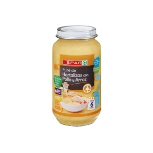 Puré de Hortalizas con Pollo y Arroz SPAR
