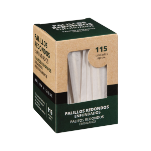 Palillos Redondos Enfundados 115g